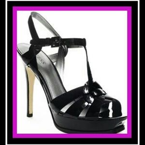 Guess "Lunax" Black T strap Pumps